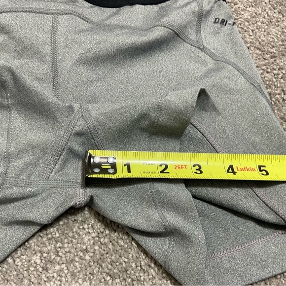Nike Pro Women's Athletic Shorts - Gray and Black - Picture 6 of 11